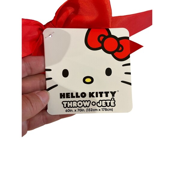 Hello Kitty Pink Apple Heart Blanket 60x70 HTF BRAND NEW DESIGN! - Picture 3 of 5